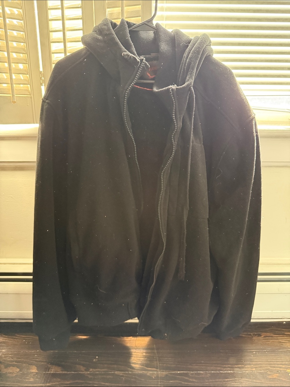 Hawke & Co Black Full-Zip Hooded Sweater
